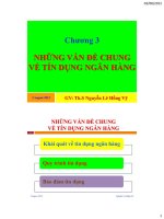 bài giảng nghiệp vụ ngân hàng chương 3 những vấn đề chung về tín dụng ngân hàng - ths.nguyễn lê hồng vỹ