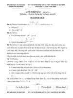 Đề tuyển sinh vào 10 chuyên môn Toán và đáp án