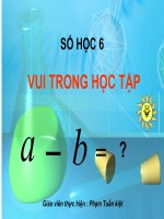 Phép trừ 2 số nguyên - Toán lớp 6