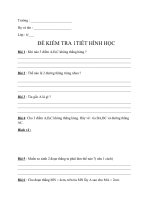 Đề kiểm tra 1 tiết hình học