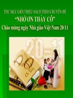 Thư mục giới thiệu sách chủ đề chào mừng Ngày Nhà giáo Việt Nam