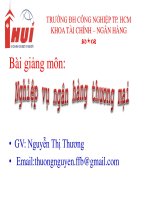 Bài giảng môn nghiệp vụ ngân hàng thương mại