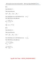 Đề thi giữa kì môn TOán cao cấp 2-Phép giải tích 1 biến số