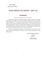 Giáo trình tài chính tiền tệ