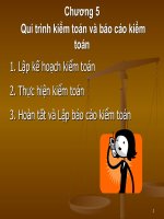 Bài giảng Lý thuyết kiểm toán: Chương 5 Quy trình kiểm toán và báo cáo kiểm toán