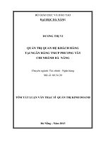quản trị quan hệ khách hàng tại ngân hàng tmcp phương tây chi nhánh đà nẵng