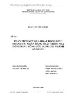 hân tích kết quả hoạt động kinh doanh tại ngân hàng phát triển nhà đồng bằng sông cửu long chi nhánh an giang