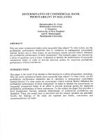 Determinants of commercial bank profitability in malaysia