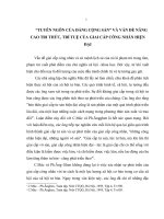 “TUYÊN NGÔN của ĐẢNG CỘNG sản” và vấn đề NÂNG CAO TRI THỨC, TRÍ TUỆ của GIAI cấp CÔNG NHÂN HIỆN đại