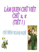 LÀM QUEN VỚI CHỮ CÁI U, Ư
