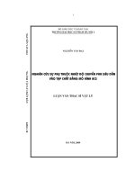 nghiên cứu sự phụ thuộc nhiệt độ chuyển pha siêu dẫn vào tạp chất bằng mô hình bcs