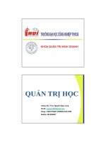 bài giảng quản trị học - ths. nguyễn ngọc long trường đh công nghiệp tphcm
