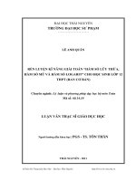 rèn luyện kĩ năng giải toán hàm số lũy thừa, hàm số mũ và hàm số logarit cho học sinh lớp 12 thpt (ban cơ bản)