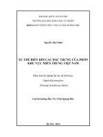 Xu thế biến đổi một số đặc trưng của Phơn khu vực miền Trung Việt Nam