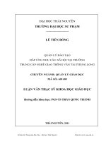 quản lý đào tạo đáp ứng nhu cầu xã hội tại trường trung cấp nghề giao thông vận tải thăng long