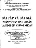 bài tập và bài giải phân tích chứng khoán và định giá chứng khoán