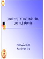 slike bài giảng nghiệp vụ cho thuê tài chính môn tín dụng ngân hàng thương mại