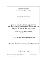 quản lý chuyên môn của hiệu trưởng trường trung học phổ thông ngoài công lập ở huyện yên hưng, tỉnh quảng ninh