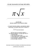 phương trình, bất phương trình đại số bậc cao, phân thức hữu tỉ (phần 2)