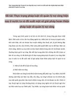 Thực trạng pháp luật về quản lý nợ công hiện nay ở nước ta và đề xuất một số giải pháp hoàn thiện pháp luật về quản lý nợ công