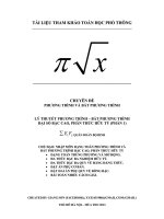 lí thuyết phương trình, bất phương trình đại số bậc cao, phân thức hữu tỉ (phần 1)