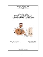 Bài tập lớn (năm 3 Đại học)