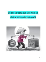 Nợ công của Việt Nam và những biện pháp giải quyết
