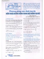 PP xác định điểm thuộc đường thẳng trong mp tọa độ