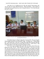 NGUYỄN THANH QUANG – THẦY GIÁO TRẺ TÂM HUYẾT VỚI NGHỀ.