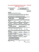 gợi ý giải HOÁ -mã đề 438 (khối A-2009)