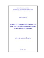 Nghiên cứu xác định thông số cơ bản của bộ gia nhiệt nhiên liệu cho động cơ diesel sử dụng nhiên liệu jatropha