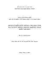 ĐỊNH LÍ ĐIỂM BẤT ĐỘNG CHO HAI ÁNH XẠ CO SUY RỘNG TRONG KHÔNG GIAN KIỂUMÊTRIC