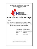 bài số 2 hoạt động cho vay ngắn hạn tại quỹ tín dụng nhân dân xã quảng văn, huyện quảng xương, tỉnh thanh hoá