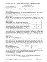 Đề Vật Lí HSG Tỉnh Nghệ An