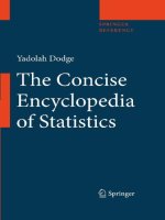 the concise encyclopedia of statistics (y. dodge)