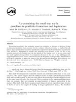 Re-examining the small-cap myth:problems in portfolio formation and liquidation