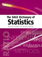 the sage dictionary of statistics (cramer and howitt)