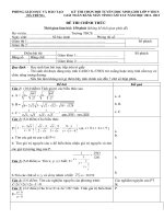 Đề thi chọn đội tuyển MTCT năm học 2011-2012