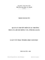 quản lý chuyên môn ở các trường thcs huyện đồng văn, tỉnh hà giang