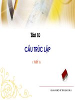 câu lệnh lặp( tiết 1)
