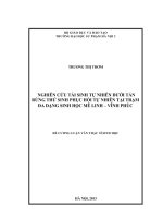 Nghiên cứu tái sinh tự nhiên dưới tán rừng thứ sinh phục hồi tự nhiên tại trạm đa dạng sinh học Mê Linh, Vĩnh Phúc