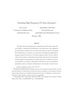 jorda and marcellino-modeling high-frequency fx data dynamics