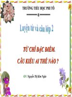 LUYỆN TỪ VÀ CÂU LỚP 2 - TUẦN 15