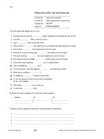 giới từ sau động từ