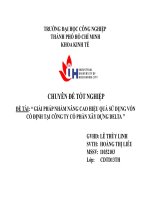 bài số 2 giải pháp nhằm nâng cao hiệu quả sử dụng vốn cố định tại công ty cổ phần xây dựng delta