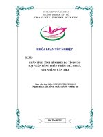 rủi ro hoạt động tín dụng tại mhb cần thơ