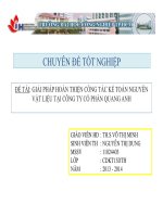 bài số 2 giải pháp hoàn thiện công tác kế toán nguyên vật liệu tại công ty cổ phần quang anh