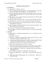 Đề cương ôn tập HK 1 Vật lý 9