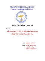 Bẫy mậu dịch tự do và bẫy thu nhập trung bình đối với việt nam hiện nay