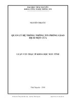 quản lý hệ thống thông tin phòng giao dịch một cửa
